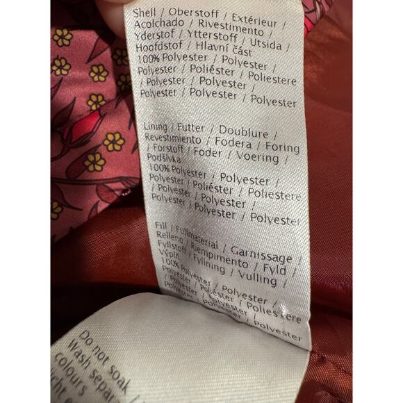 Anthropologie Numph Lillie Floral Full Zip Puffer Jacket Medium - Picture 11 of 12